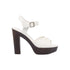 Sandali bianchi da donna con tacco 12 cm e plateau Lora Ferres, Donna, SKU w044000049, Immagine 0